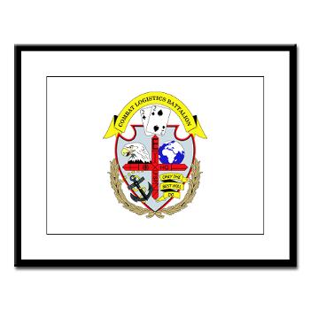 22CLB - M01 - 02 - 22nd Combat Logistics Battalion with Text - Large Framed Print